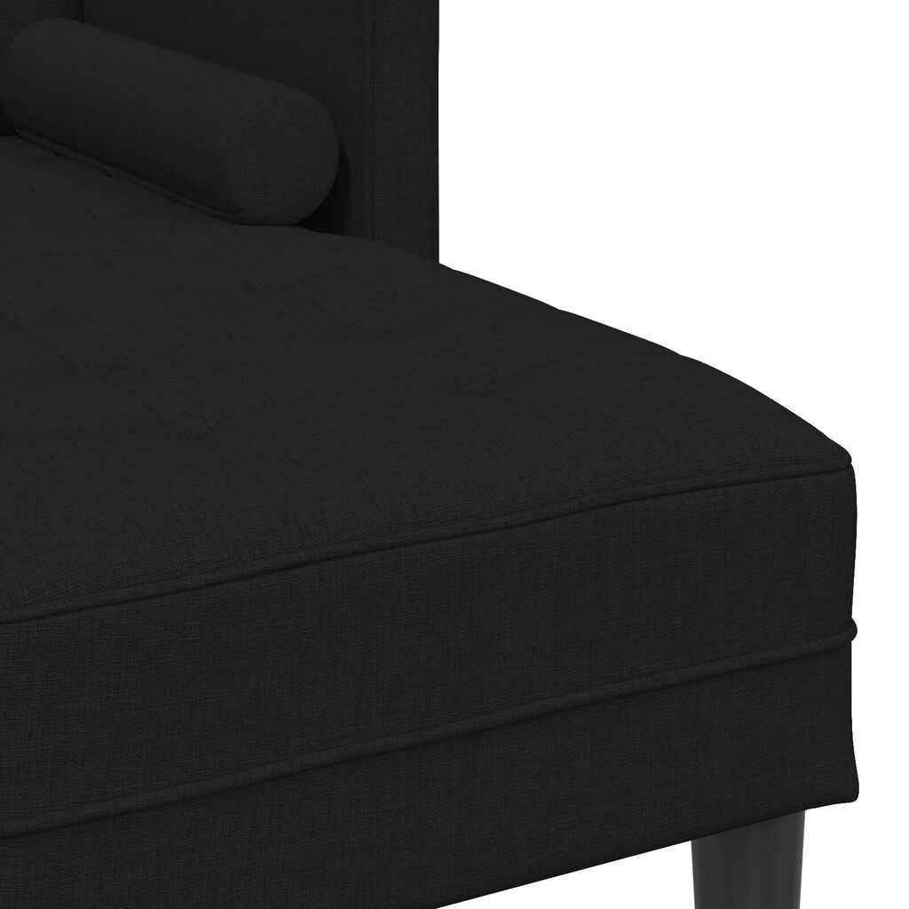 vidaXL Σετ 2 Τεμαχίων με Μαξιλάρια Μαύρο Ύφασμα