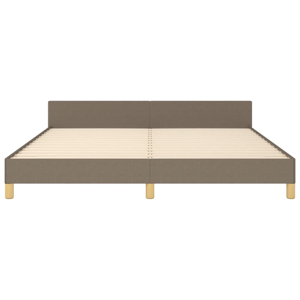 vidaXL Σκελετός Κρεβατιού Χωρίς Στρώμα Taupe 180x200 εκ. Υφασμάτινο