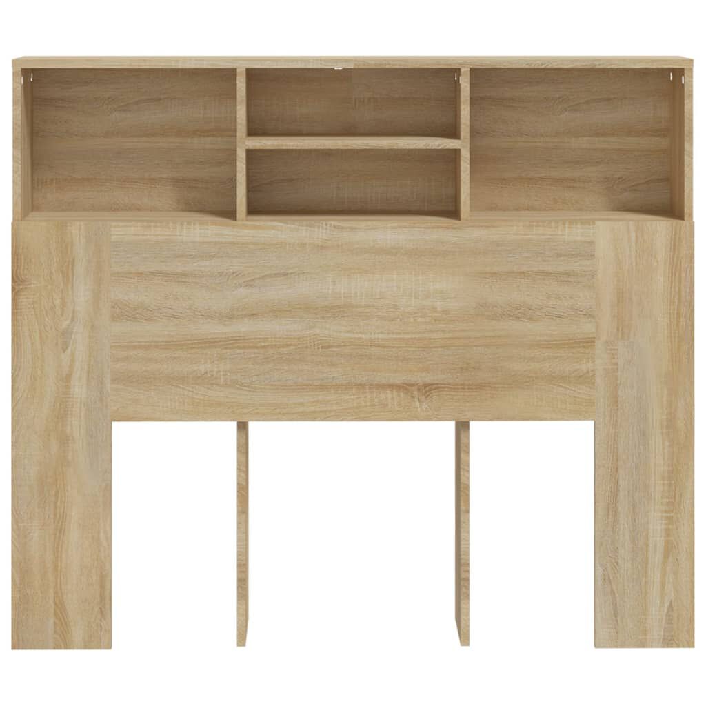 vidaXL Κεφαλάρι Με Αποθηκευτικό Χώρο Sonoma Δρυς 120 x 19 x 103,5 εκ.