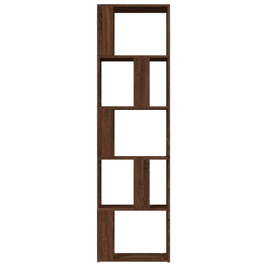 vidaXL Βιβλιοθήκη Καφέ Δρυς 45 x 24 x 160 εκ. από Επεξεργασμένο Ξύλο