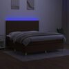 vidaXL &Kappa;&rho;&epsilon;&beta;ά&tau;&iota; Boxspring &mu;&epsilon; &Sigma;&tau;&rho;ώ&mu;&alpha; & LED &Sigma;&kappa;.&Kappa;&alpha;&phi;έ 180x200&epsilon;&kappa;. &Upsilon;&phi;&alpha;&sigma;&mu;ά&tau;&iota;&nu;&omicron;