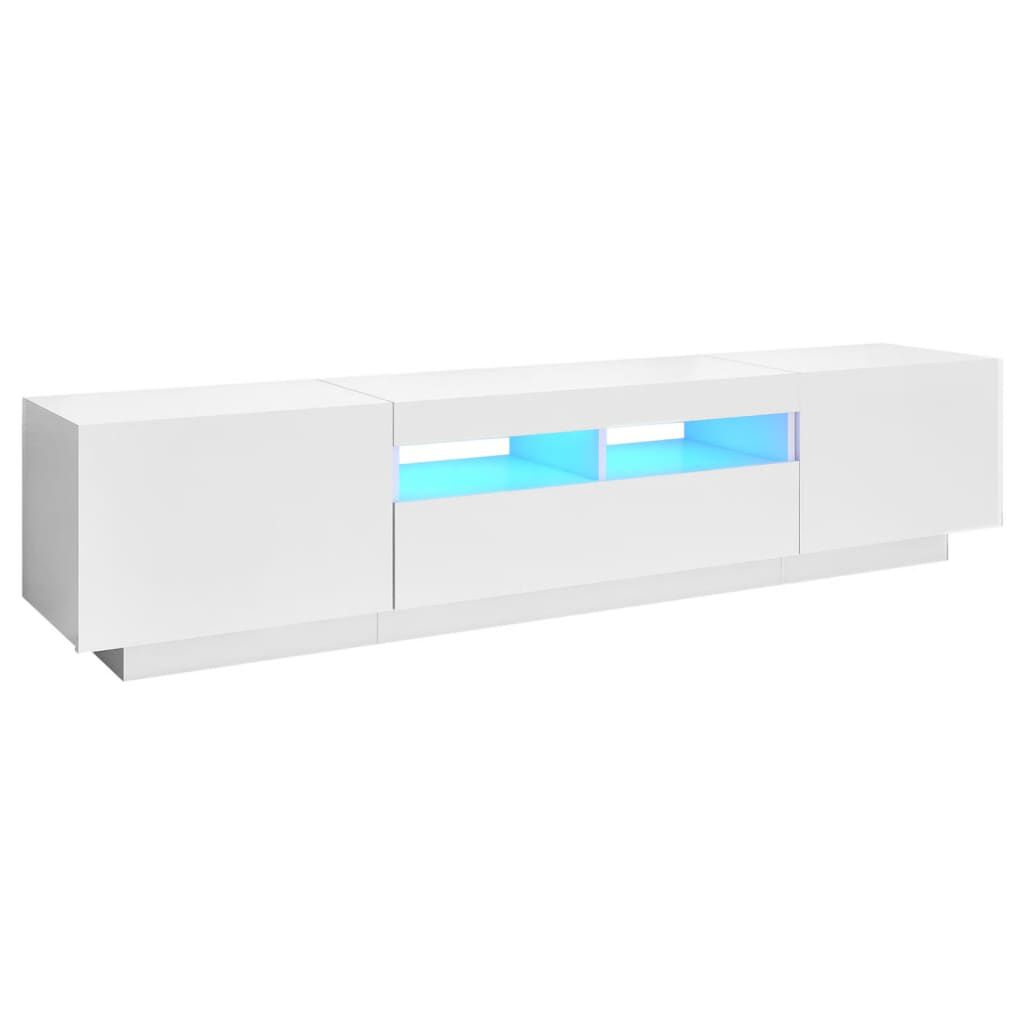 vidaXL Έπιπλο Τηλεόρασης με LED Λευκό 180 x 35 x 40 εκ.