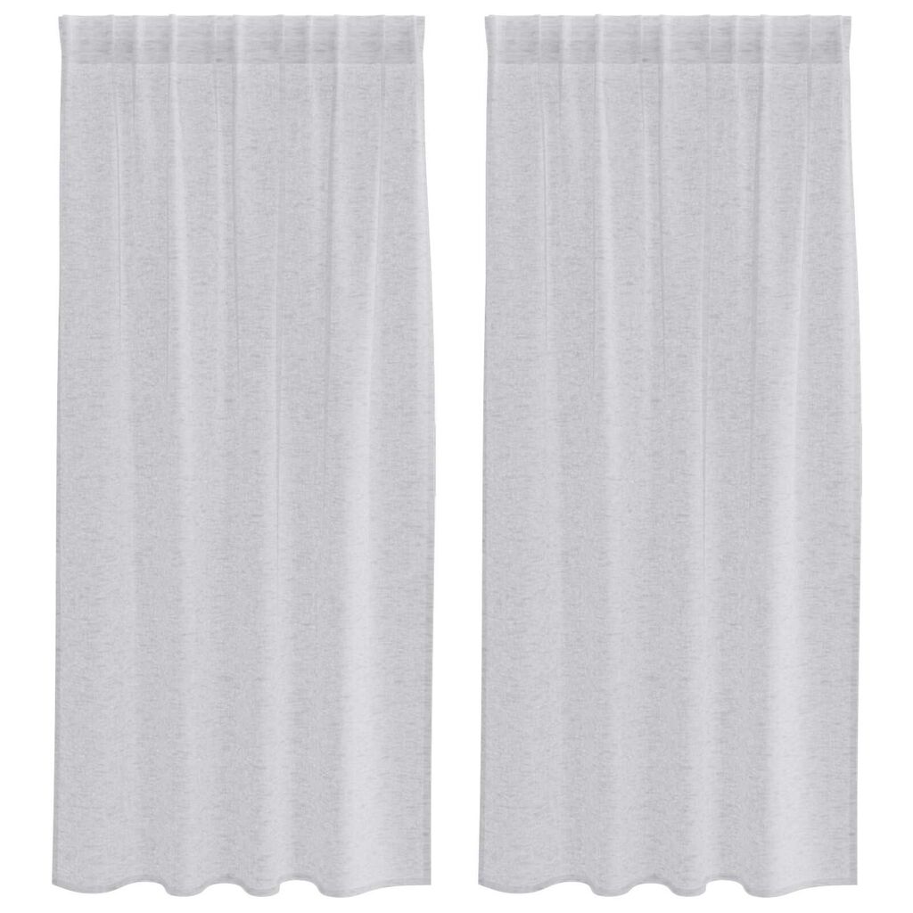 vidaXL Κουρτίνες 2 pcs Ανοιχτό γκρι 140 x 175 εκ. Πολυεστέρας