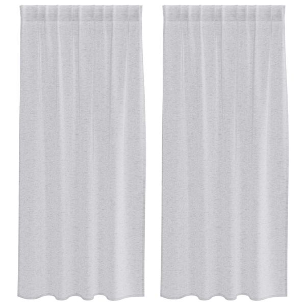 vidaXL Κουρτίνες 2 pcs Ανοιχτό γκρι 140 x 175 εκ. Πολυεστέρας