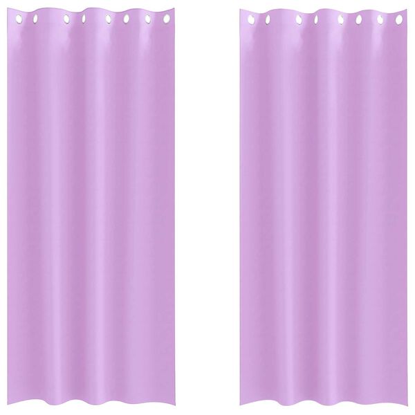 vidaXL Κουρτίνες με κουρτίνες 2 pcs Μοβ 225 x 140 εκ. Πολυεστέρας