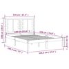 vidaXL Σκελετός Κρεβ. Χωρίς Στρώμα Λευκό 140x190 εκ Μασίφ Πεύκο