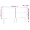 vidaXL Κεφαλάρι Κρεβατιού LED Μπλε 183x16x118/128 εκ. Υφασμάτινο