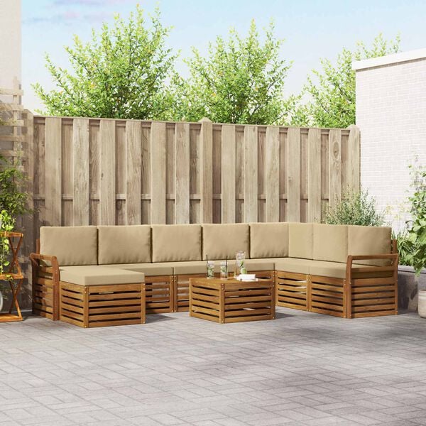 vidaXL &Sigma;&alpha;&lambda;&omicron;&nu;ά&kappa;&iota; &Gamma;&omega;&nu;&iota;&alpha;&kappa;&omicron;ύ &Kappa;&alpha;&nu;&alpha;&pi;έ &mu;&epsilon; &mu;&alpha;&xi;&iota;&lambda;ά&rho;&iota; 9 pcs &Phi;&upsilon;&sigma;&iota;&kappa;ό &kappa;&alpha;&iota; &Mu;&pi;&epsilon;&zeta;