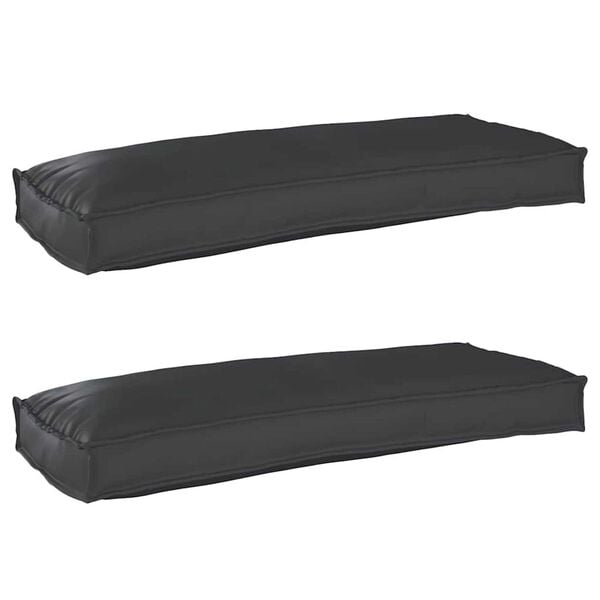 vidaXL Σετ Μαξιλαριών Πάγου 2 pcs Μαύρο 100 x 40 x 8 εκ Ύφασμα Oxford