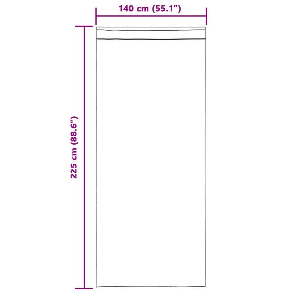 vidaXL Κουρτίνες με κουρτίνες 2 pcs Άμμος 140 x 225 cm Πολυεστέρας