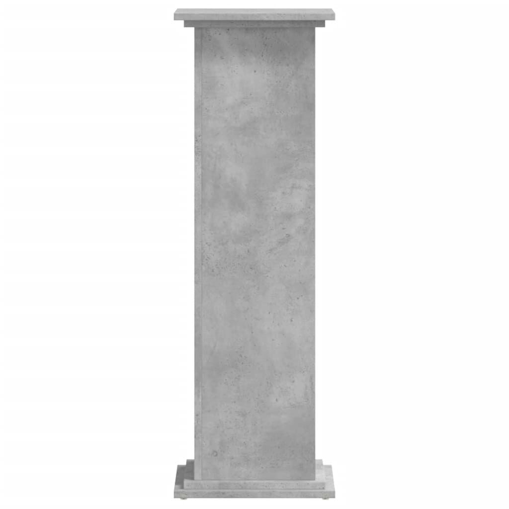 vidaXL Βάσεις Φυτών Γκρι Σκυρ. 33x33x100 εκ. Επεξεργασμένο Ξύλο