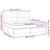 vidaXL &Kappa;&rho;&epsilon;&beta;ά&tau;&iota; Boxspring &mu;&epsilon; &Sigma;&tau;&rho;ώ&mu;&alpha; &Sigma;&kappa;&omicron;ύ&rho;&omicron; &Gamma;&kappa;&rho;&iota; 200x200 &epsilon;&kappa;. &Beta;&epsilon;&lambda;&omicron;ύ&delta;&iota;&nu;&omicron;