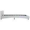 vidaXL Πλαίσιο Κρεβατιού με LED Λευκό 160x200 εκ. από Συνθετικό Δέρμα