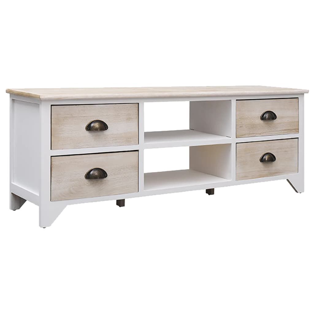 vidaXL Έπιπλο Τηλεόρασης 108 x 30 x 40 εκ. από Μασίφ Ξύλο Παυλώνιας