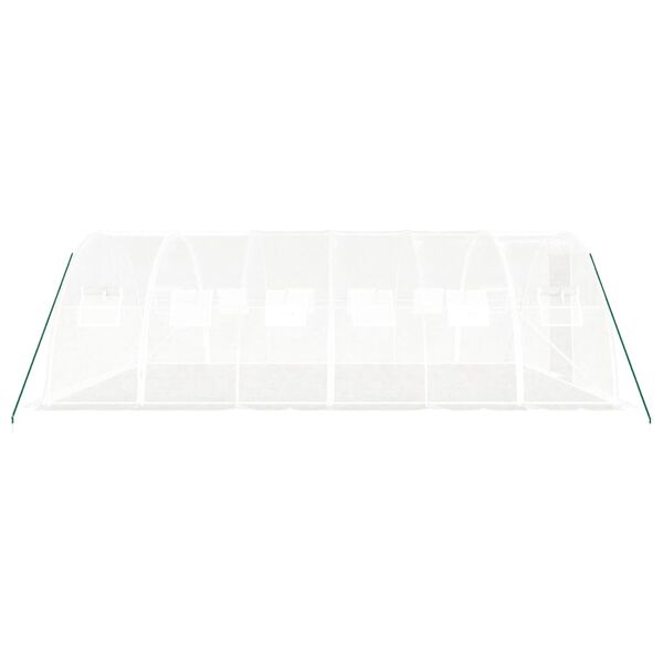 vidaXL Θερμοκήπιο Λευκό 24 μ² 6 x 4 x 2 μ. με Ατσάλινο Πλαίσιο