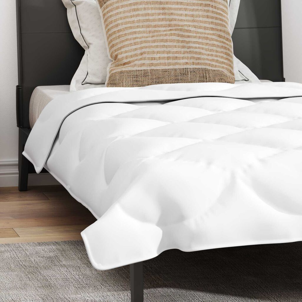 vidaXL Διπλό με Μαξιλάρι 2 pcs Λευκό 155 x 220 cm Μικροΐνες