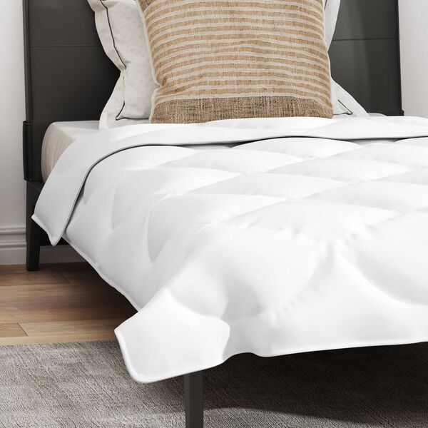 vidaXL Διπλό με Μαξιλάρι 2 pcs Λευκό 155 x 220 cm Μικροΐνες
