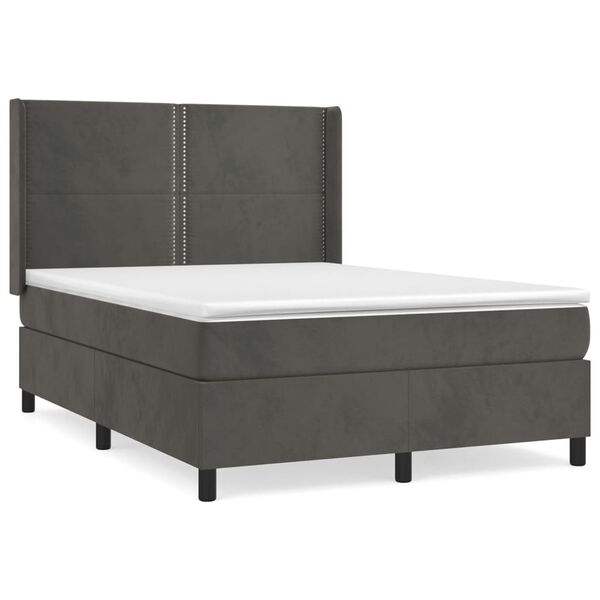 vidaXL &Kappa;&rho;&epsilon;&beta;ά&tau;&iota; Boxspring &mu;&epsilon; &Sigma;&tau;&rho;ώ&mu;&alpha; &Sigma;&kappa;&omicron;ύ&rho;&omicron; &Gamma;&kappa;&rho;&iota; 140x200 &epsilon;&kappa;. &Beta;&epsilon;&lambda;&omicron;ύ&delta;&iota;&nu;&omicron;