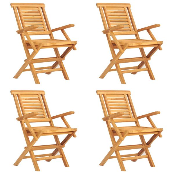 vidaXL &Sigma;&epsilon;&tau; &Tau;&rho;&alpha;&pi;&epsilon;&zeta;&alpha;&rho;ί&alpha;&sigmaf; &Kappa;ή&pi;&omicron;&upsilon; 5 &Tau;&epsilon;&mu;&alpha;&chi;ί&omega;&nu; &alpha;&pi;ό &Mu;&alpha;&sigma;ί&phi; &Xi;ύ&lambda;&omicron; Teak