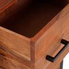 vidaXL Πλαϊνό γραφείο 3 pcs Καφέ 110 x 30 x 75 εκ Μασίφ ξύλο ακακίας