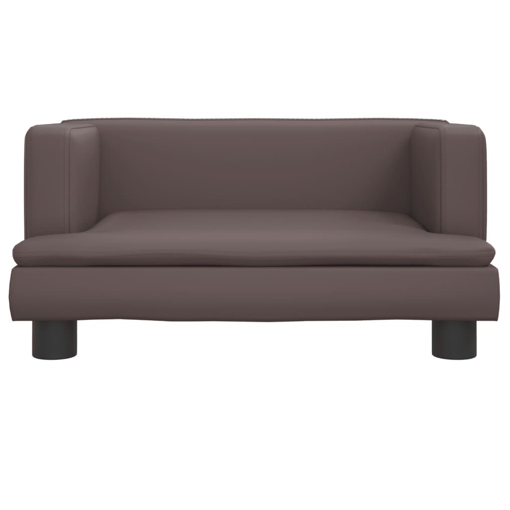 vidaXL Καναπές Παιδικός Καφέ 60 x 40 x 30 εκ. από Συνθετικό Δέρμα