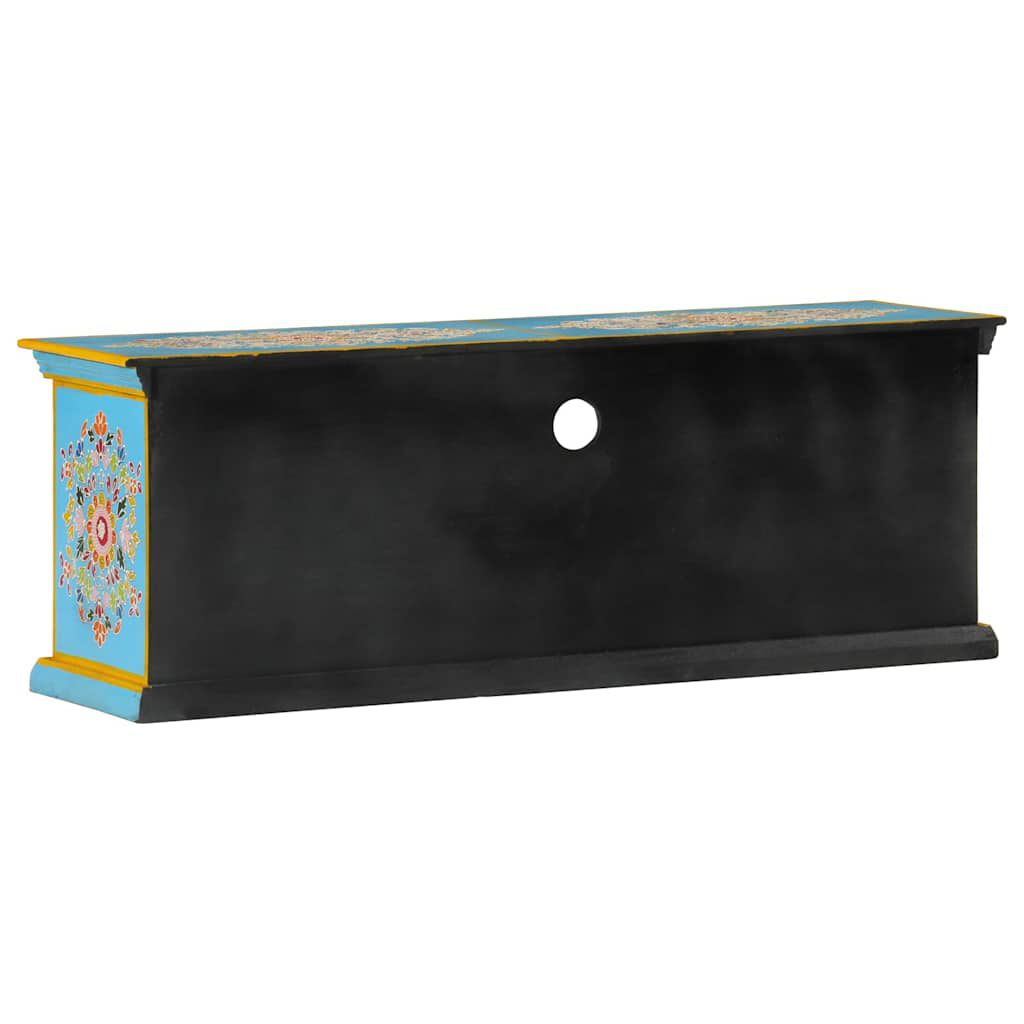 vidaXL Έπιπλο Τηλεόρασης Μπλε 110 x 30 x 40 εκ. από Μασίφ Ξύλο Μάνγκο