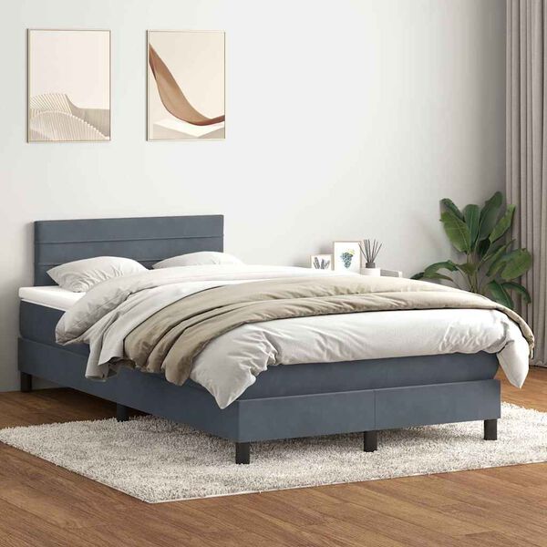 vidaXL Box Spring &Kappa;&rho;&epsilon;&beta;ά&tau;&iota; &mu;&epsilon; &sigma;&tau;&rho;ώ&mu;&alpha; &Sigma;&kappa;&omicron;ύ&rho;&omicron; &gamma;&kappa;&rho;&iota; 120x220 cm &Beta;&epsilon;&lambda;&omicron;ύ&delta;&iota;&nu;&omicron;