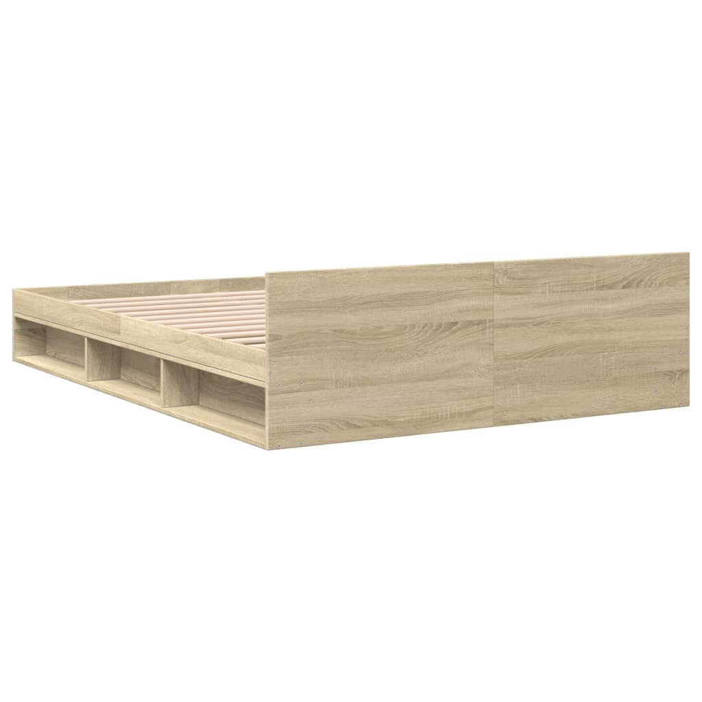 vidaXL Πλαίσιο Κρεβατιού με Συρτάρια Sonoma Δρυς 150x200εκ. Επεξ. Ξύλο