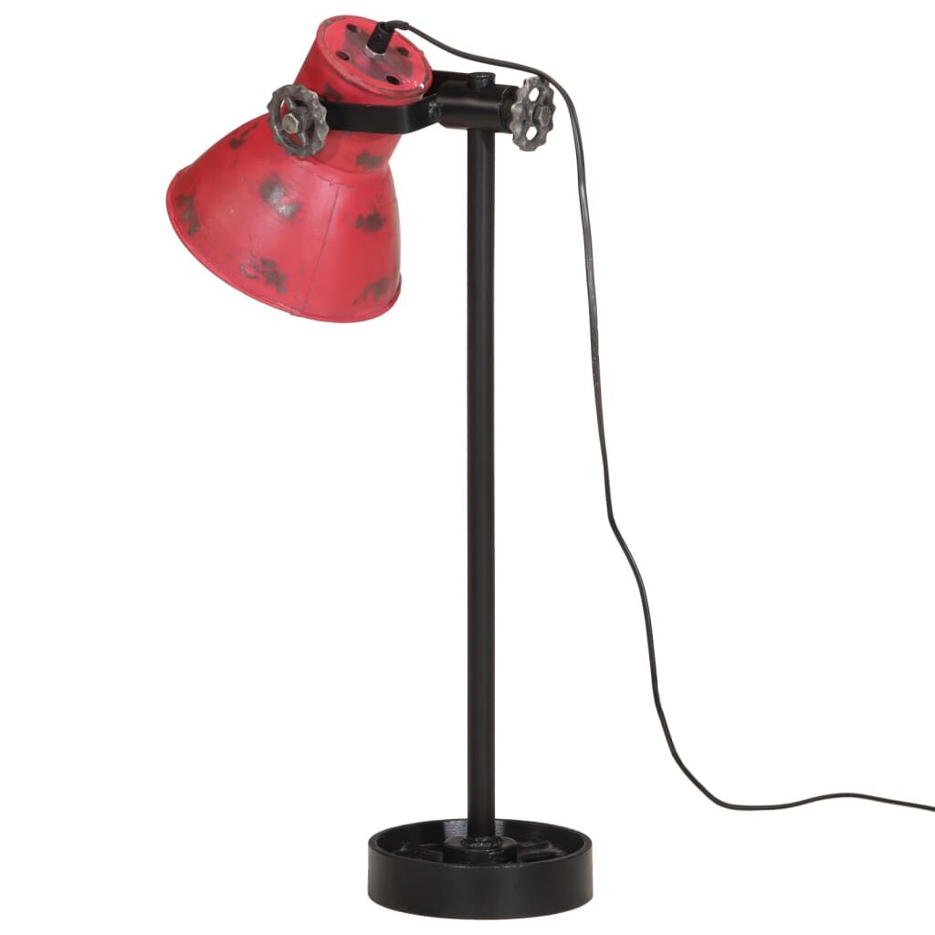 vidaXL Φωτιστικό Γραφείου 25 W Αντικέ Κόκκινο 15x15x55 εκ. Ε27