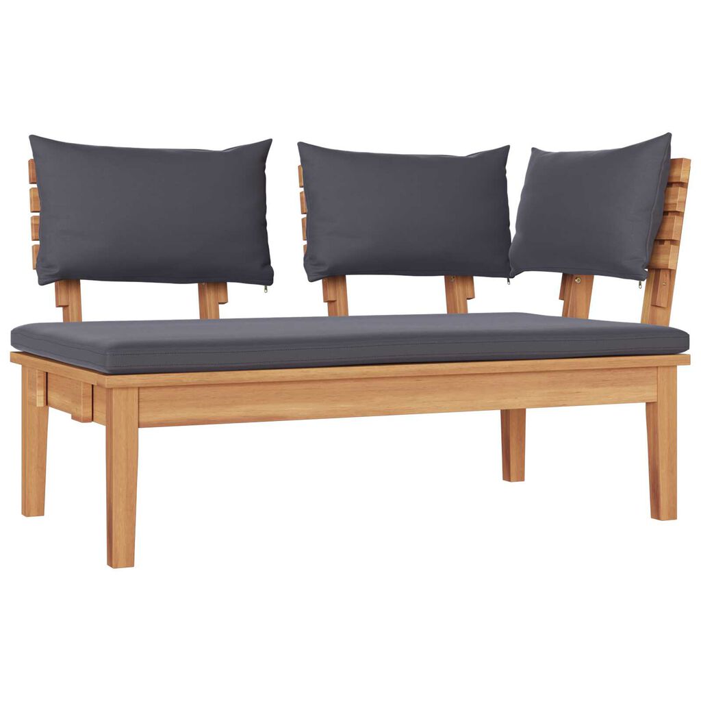 vidaXL Σετ Παγκάκι Κήπου 5 pcs Καφέ, Γκρί Πολυ rattan, βαμμένο ατσάλι