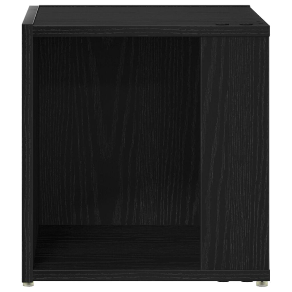 vidaXL Τραπέζι Μαύρη Δρυς 33x33x34,5 εκ. Κατασκευασμένο ξύλο