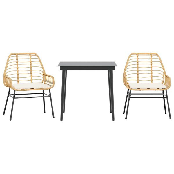 vidaXL &Sigma;&epsilon;&tau; &Tau;&rho;&alpha;&pi;&epsilon;&zeta;&alpha;&rho;ί&alpha;&sigmaf; &Kappa;ή&pi;&omicron;&upsilon; 3 &tau;&epsilon;&mu;. &Kappa;&alpha;&phi;έ &Sigma;&upsilon;&nu;&theta;.&Rho;&alpha;&tau;ά&nu;/&Gamma;&upsilon;&alpha;&lambda;ί &mu;&epsilon; &Mu;&alpha;&xi;&iota;&lambda;ά&rho;&iota;&alpha;