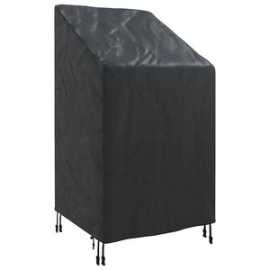 vidaXL Κάλυμμα Κήπου για Καρέκλα Μαύρο 70 x 70 x 85 / 125 cm Ύφασμα 600D