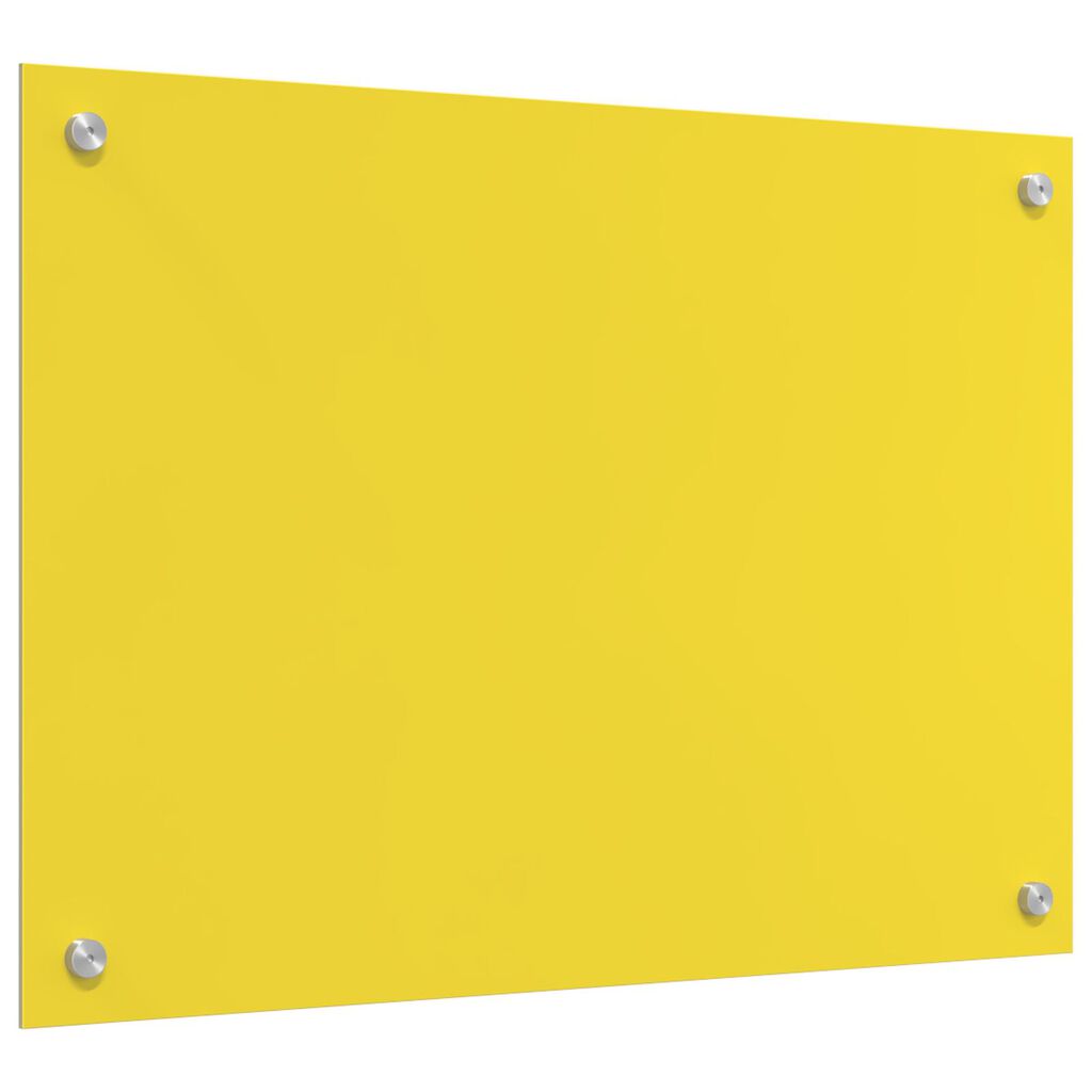 vidaXL Κίτρινος Πίνακας Κουζίνας 70x50x0,6 εκ από Σκληρυμένο Γυαλί