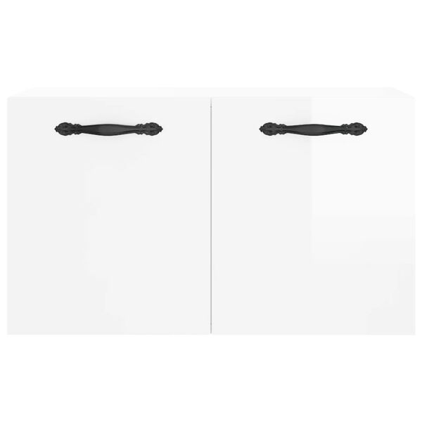 vidaXL Ντουλάπι Τοίχου Γυαλιστερό Λευκό 60x36,5x35 εκ. Επεξεργ. Ξύλο
