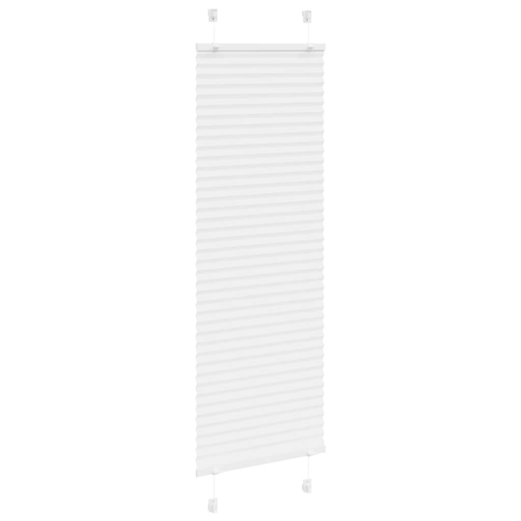vidaXL Πλισέ περσίδα Λευκό 45x150 cm Πλάτος υφάσματος 44,4 cm
