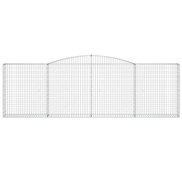 vidaXL Συρματοκιβώτια Τοξωτά 8 τεμ. 400x30x120/140 εκ. Γαλβαν. Ατσάλι