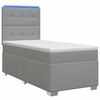 vidaXL &Kappa;&rho;&epsilon;&beta;ά&tau;&iota; Box Spring &mu;&epsilon; &Sigma;&tau;&rho;ώ&mu;&alpha; &kappa;&alpha;&iota; LED &Alpha;&nu;&omicron;&iota;&chi;&tau;ό &gamma;&kappa;&rho;&iota; 90 x 190 cm