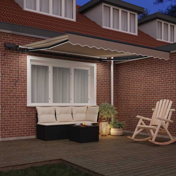 vidaXL Σκηνίτσα Αναδιπλούμενη Μπεζ 300 x 250 εκ ύφασμα