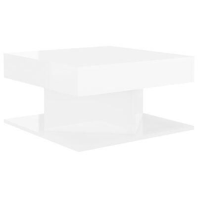 vidaXL Τραπεζάκι Σαλονιού Γυαλ. Λευκό 57 x 57 x 30 εκ. από Μοριοσανίδα