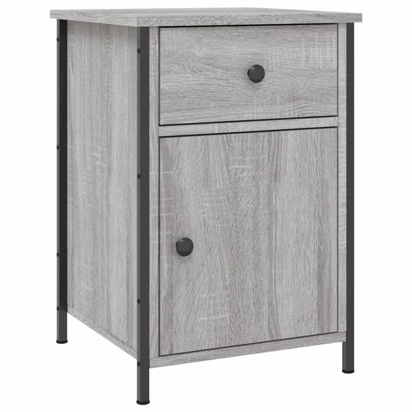 vidaXL Κομοδίνα 2 τεμ. Γκρι Sonoma 40x42x60εκ. από Επεξεργασμένο Ξύλο