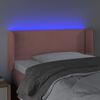vidaXL Κεφαλάρι Κρεβατιού LED Ροζ 103x16x78/88 εκ. Βελούδινο