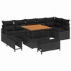 vidaXL &Sigma;&epsilon;&tau; &Kappa;&alpha;&nu;&alpha;&pi;έ &Kappa;ή&pi;&omicron;&upsilon; &mu;&epsilon; &mu;&alpha;&xi;&iota;&lambda;ά&rho;&iota; 9 pcs &Mu;&alpha;ύ&rho;&omicron; &Pi;&omicron;&lambda;&upsilon; &rho;ά&tau;&alpha;&nu;