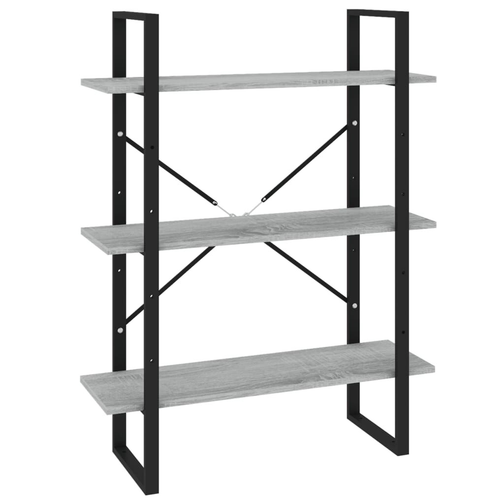 vidaXL Βιβλιοθήκη Γκρι Sonoma 80x30x105 εκ. από Επεξεργασμένο Ξύλο