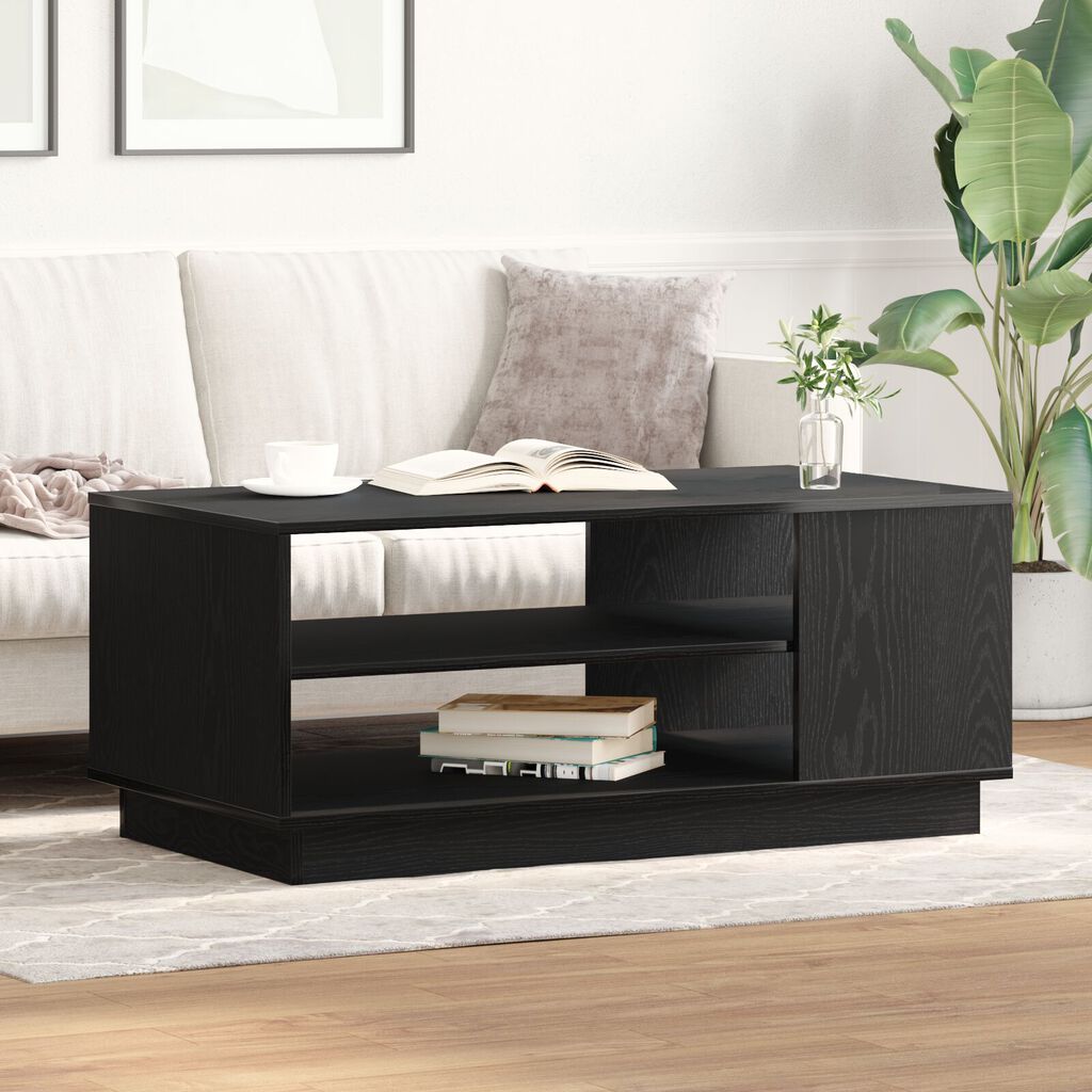 vidaXL Μαύρο Τραπέζι σαλονιού 102x55x43 εκ. Κατασκευασμένο από Επεξεργασμένο Ξύλο