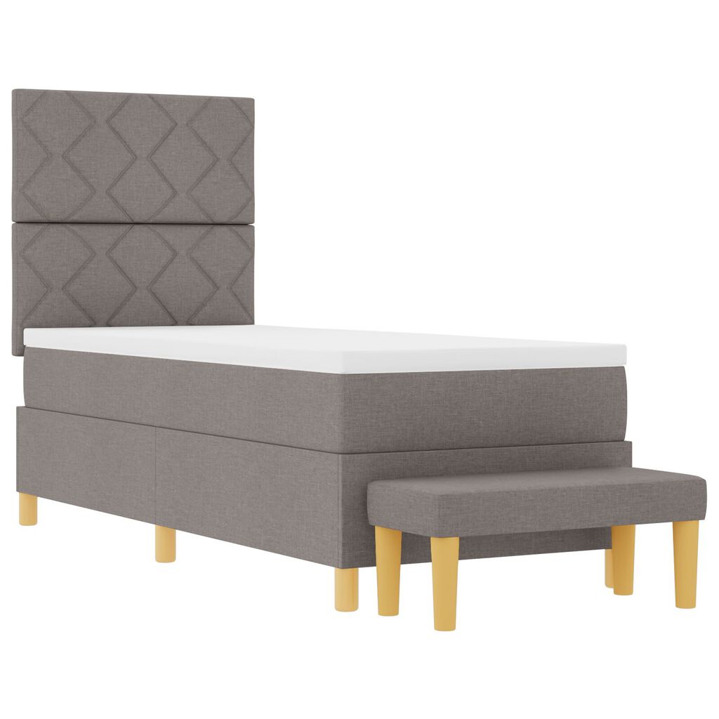 vidaXL Κρεβάτι με Ελατήρια και Στρώμα Ταπέ 80x200 cm Ύφασμα