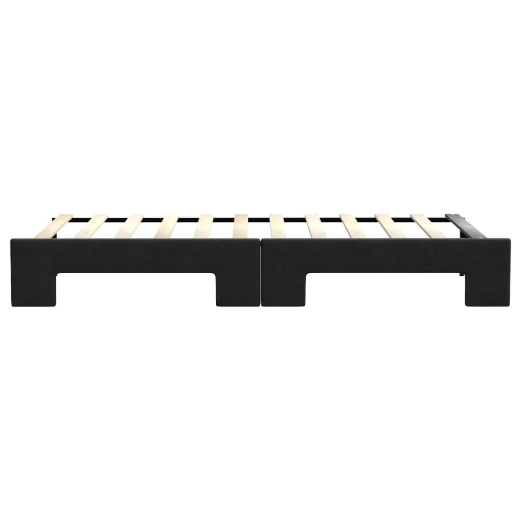 vidaXL Καναπές Κρεβάτι Συρόμενος Μαύρος 80 x 200 εκ. Υφασμάτινος