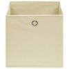 vidaXL Κουτιά Αποθήκευσης 4 τεμ. Κρεμ 28x28x28 εκ. Ύφασμα Non-woven