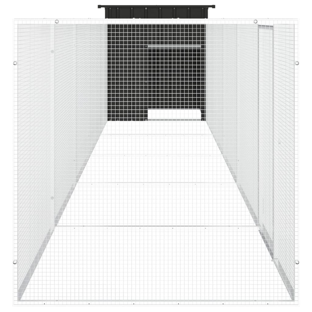 vidaXL Κοτέτσι - Κλουβί Ανθρακί 600x91x100 εκ. από Γαλβανισμένο Χάλυβα