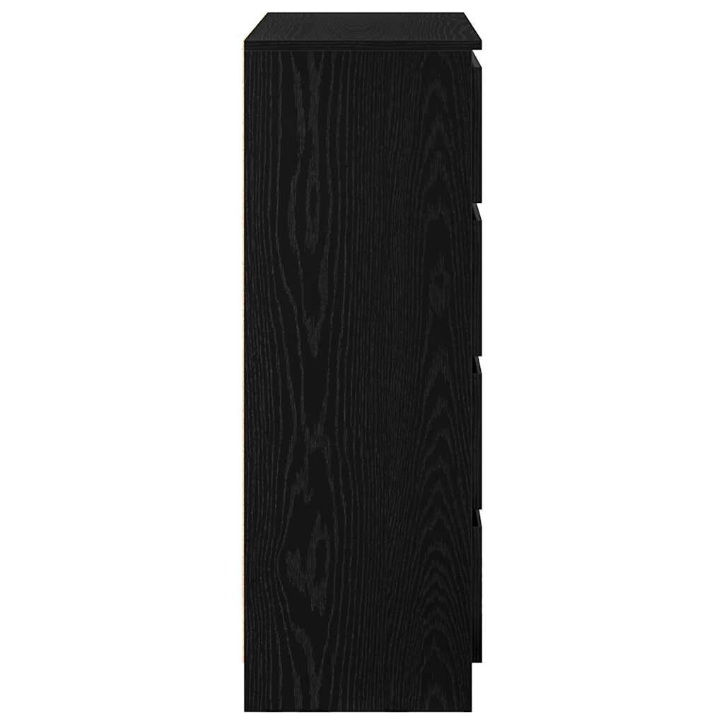vidaXL Sideboard Μαύρη βελανιδιά 80x35x99 cm Κατασκευασμένο ξύλο